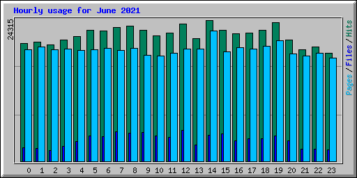 Hourly usage for June 2021