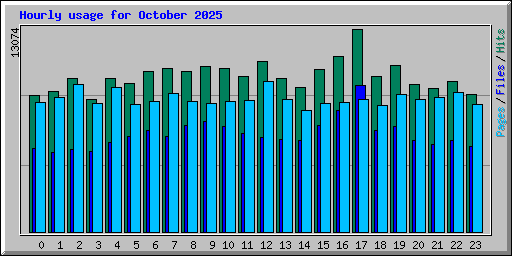 Hourly usage for October 2025